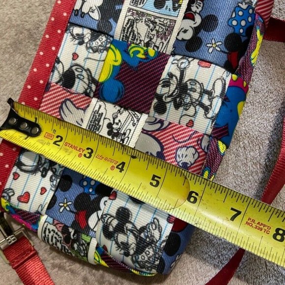 Harveys for DISNEY Couture Seatbelt Handbag Crossbody Red Polka Dot Comic Strip - Picture 2 of 8